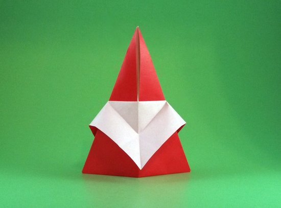 Origami Santa Claus by Tomoko Fuse folded by Gilad Aharoni