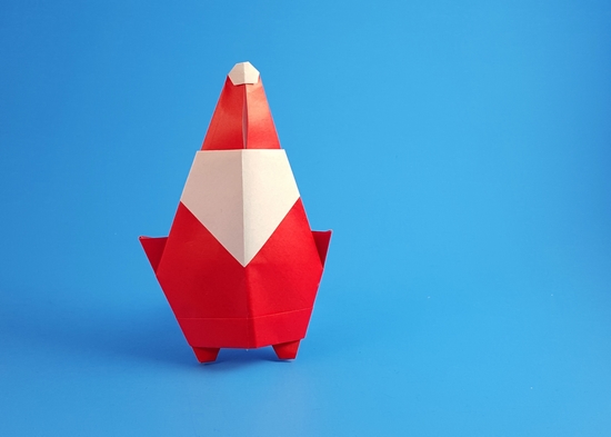 Origami Santa Claus by Stephane Gigandet folded by Gilad Aharoni