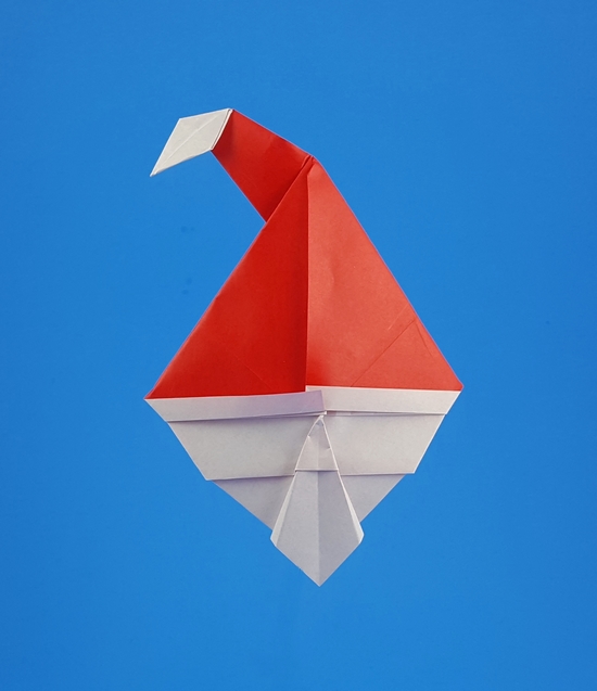 Origami Santa Claus face by Alfredo Giunta folded by Gilad Aharoni