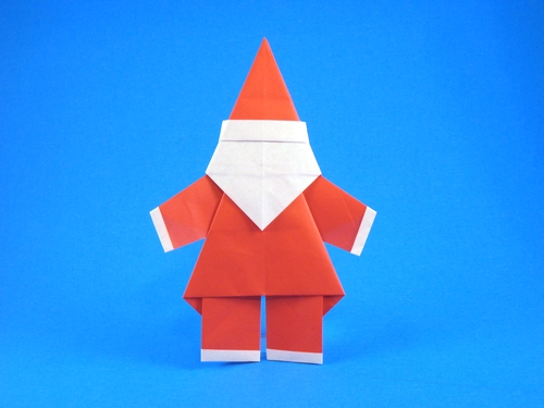 Origami Santa Claus by Gohara Toshio folded by Gilad Aharoni