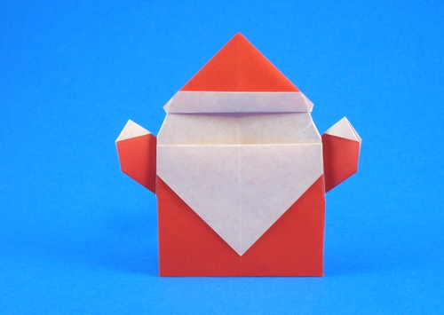 Origami Santa claus by Taichiro Hasegawa folded by Gilad Aharoni