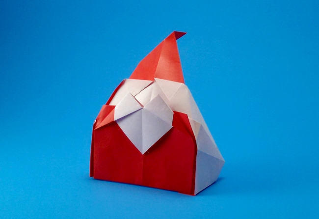 Origami Santa Claus by Horiguchi Naoto folded by Gilad Aharoni