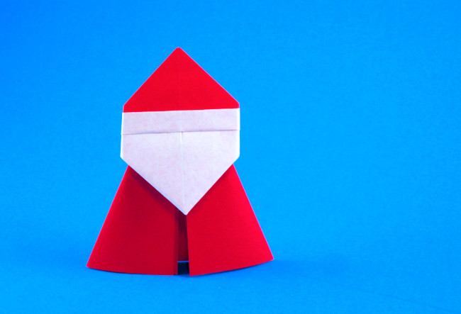 Origami Santa Claus by Ikeda Akemi folded by Gilad Aharoni