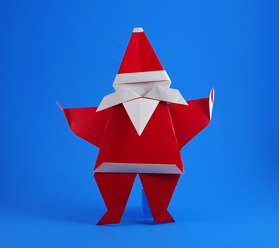 Origami Santa Claus by Takashi Irie folded by Gilad Aharoni