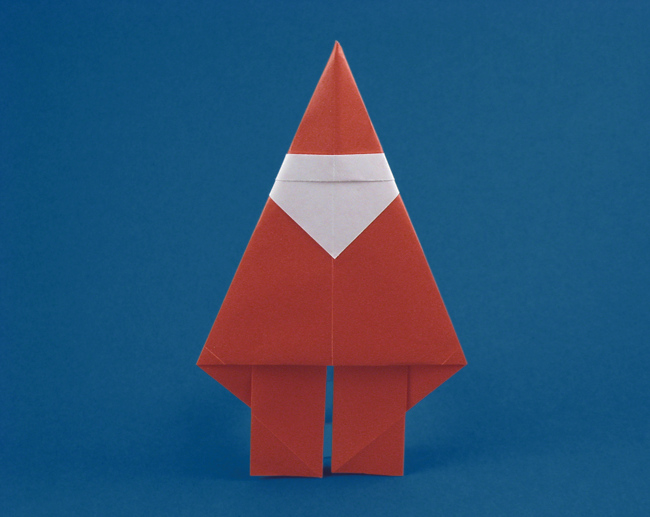 Origami Santa Claus by Ishibashi Minako folded by Gilad Aharoni