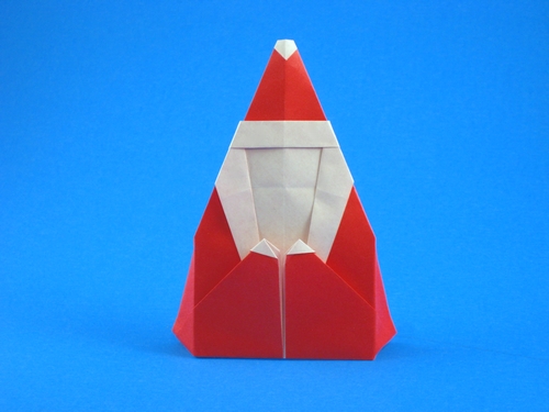 Origami Santa Claus by Kameyama Masayo folded by Gilad Aharoni