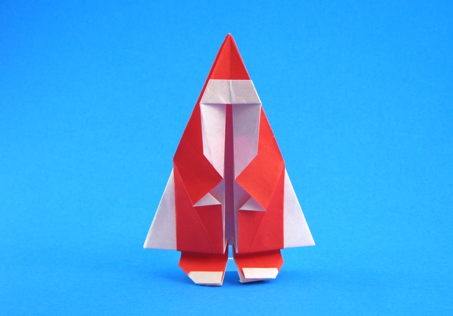 Origami Santa Claus by Kobayashi Kazuo folded by Gilad Aharoni