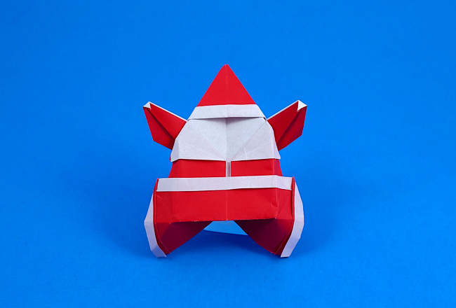 Origami Santa Claus by Kodama Isao folded by Gilad Aharoni