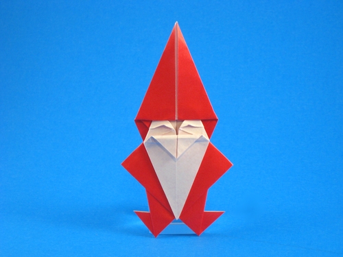Origami Santa Claus by Kumasaka Hiroshi folded by Gilad Aharoni