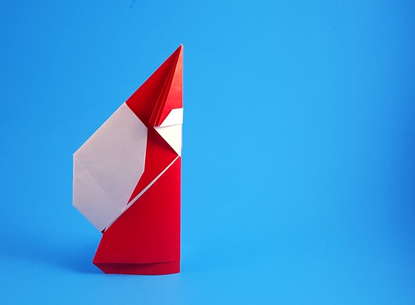 Origami Santa Claus by Andres Lozano folded by Gilad Aharoni