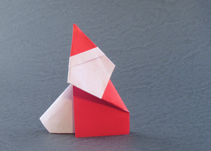 Origami Santa claus by Matsuno Yukihiko folded by Gilad Aharoni