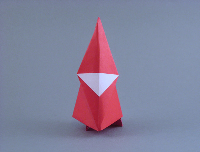 Origami Santa Claus by Noriko Nagata folded by Gilad Aharoni