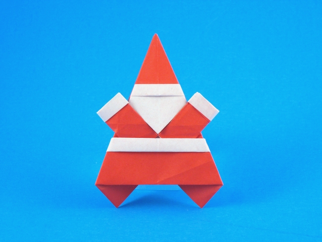 Origami Santa Claus by Nakai Tsutomu folded by Gilad Aharoni