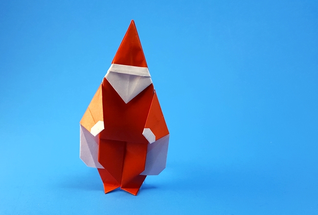 Origami Santa Claus by Miyajima Noboru folded by Gilad Aharoni
