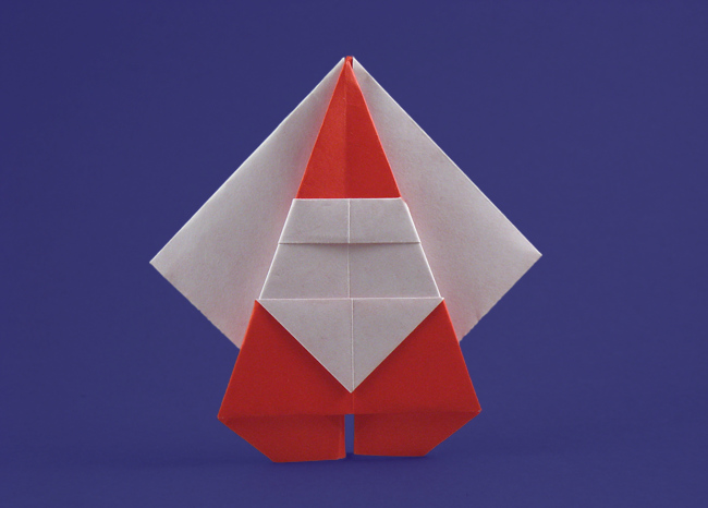 Origami Santa Claus by Katsushi Nosho folded by Gilad Aharoni