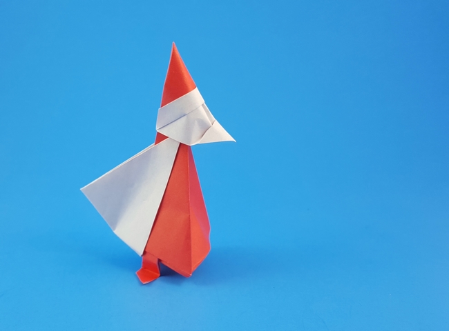 Origami Santa Claus by Katsushi Nosho folded by Gilad Aharoni