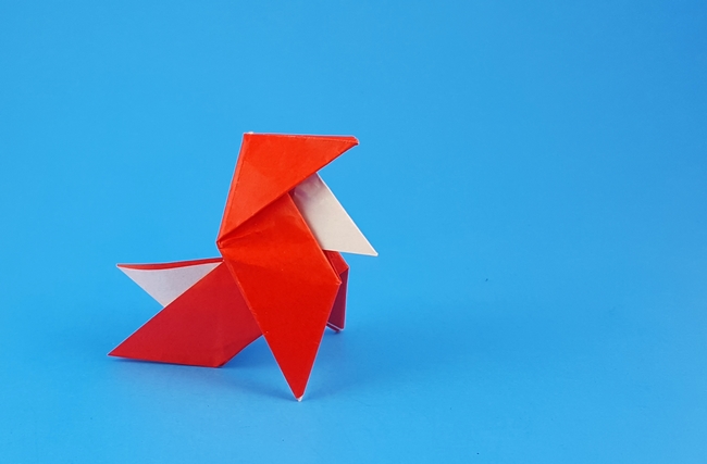 Origami Santa pajarita by Jacques Justin folded by Gilad Aharoni