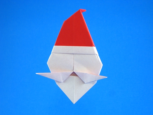 Origami Santa by Stephen A. Palmer folded by Gilad Aharoni