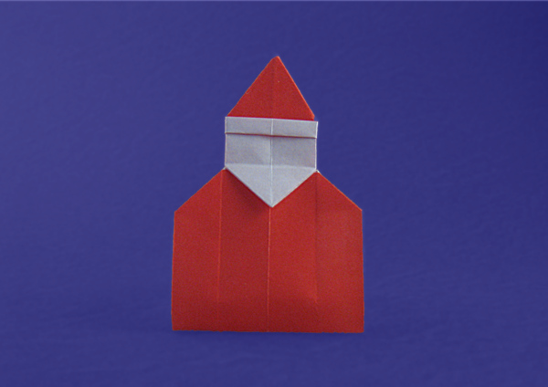 Origami Santa page marker by David Petty folded by Gilad Aharoni