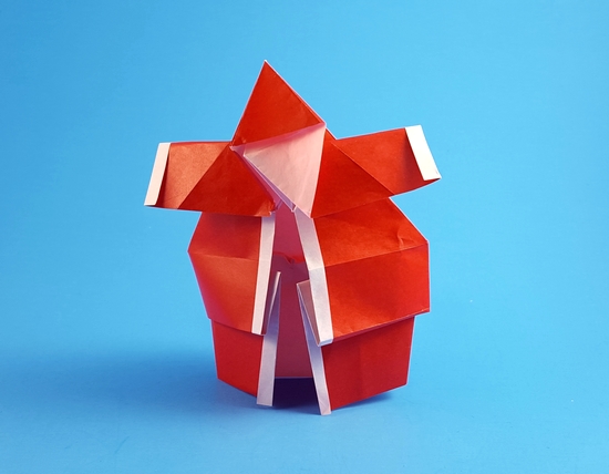 Origami Santa Claus - Good or bad by Bernie Peyton folded by Gilad Aharoni