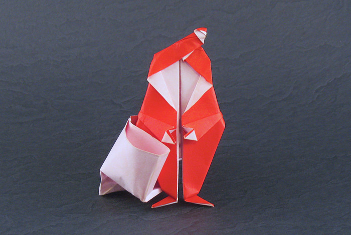 Origami Santa Claus with sack by David Brill folded by Gilad Aharoni