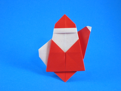 Origami Santa claus by Sanae Sakai folded by Gilad Aharoni