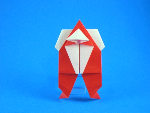 Origami Santa Claus with bag by Loes Schakel folded by Gilad Aharoni