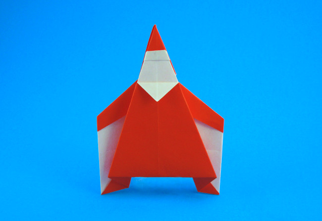 Origami Santa Claus by Fumiaki Shingu folded by Gilad Aharoni