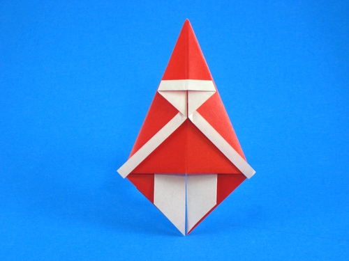 Origami Santa Claus by Shizuo Saito folded by Gilad Aharoni