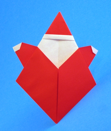 Origami Santa Claus by Suzuki Emiko folded by Gilad Aharoni