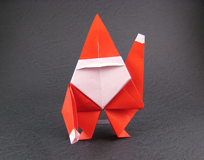 Origami Santa by Brian K. Webb folded by Gilad Aharoni