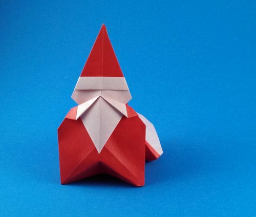 Origami Santa Claus by Yamaguchi Yukihiko folded by Gilad Aharoni