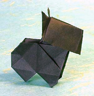 Origami Scottie Dog 3 by Edwin Corrie folded by Gilad Aharoni