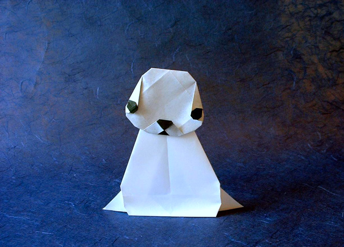 Origami Baby seal by Taichiro Hasegawa folded by Gilad Aharoni