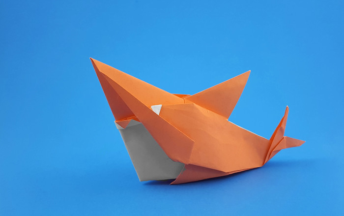 Origami Shark by Oriol Esteve folded by Gilad Aharoni