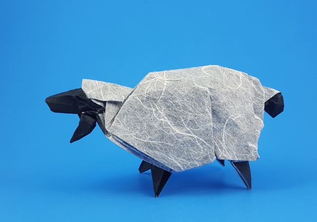 Origami Sheep by Joseph Fleming folded by Gilad Aharoni