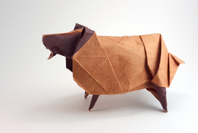 Origami Sheep by Andrew Hudson folded by Gilad Aharoni