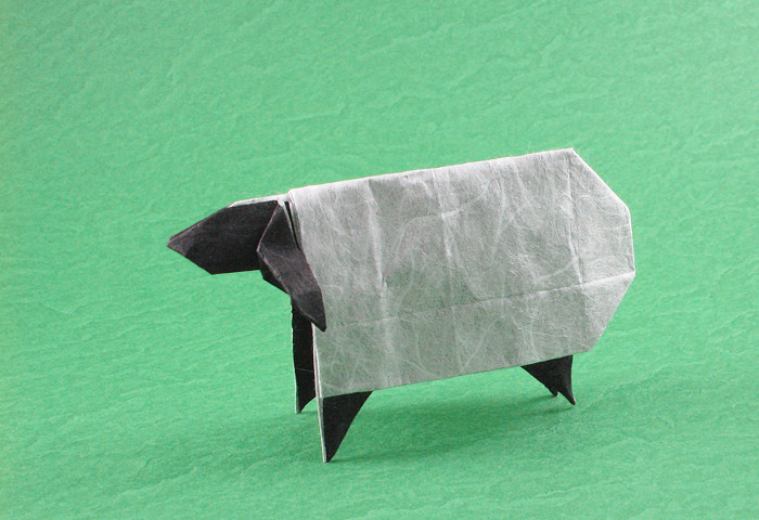 Origami Sheep by Toshikazu Kawasaki folded by Gilad Aharoni