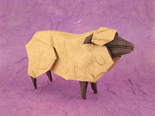 Origami Sheep by Hideo Komatsu folded by Gilad Aharoni