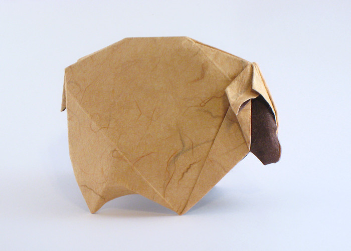 Origami Sheep by Roman Diaz folded by Gilad Aharoni
