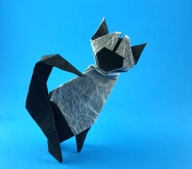 Origami Siamese cat by Seo Won Seon (Redpaper) folded by Gilad Aharoni