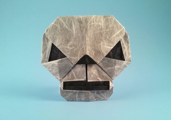 Origami Skull by Wayne Brown folded by Gilad Aharoni