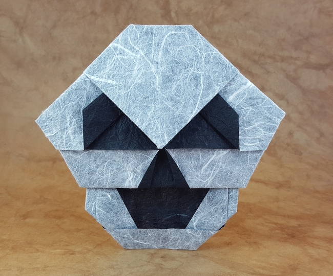 Origami Skull by Matthew Gardiner folded by Gilad Aharoni
