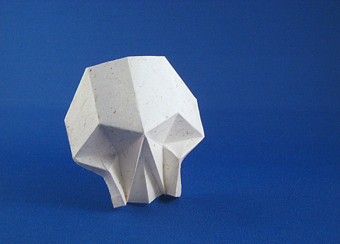 Origami Skull by Kunihiko Kasahara folded by Gilad Aharoni
