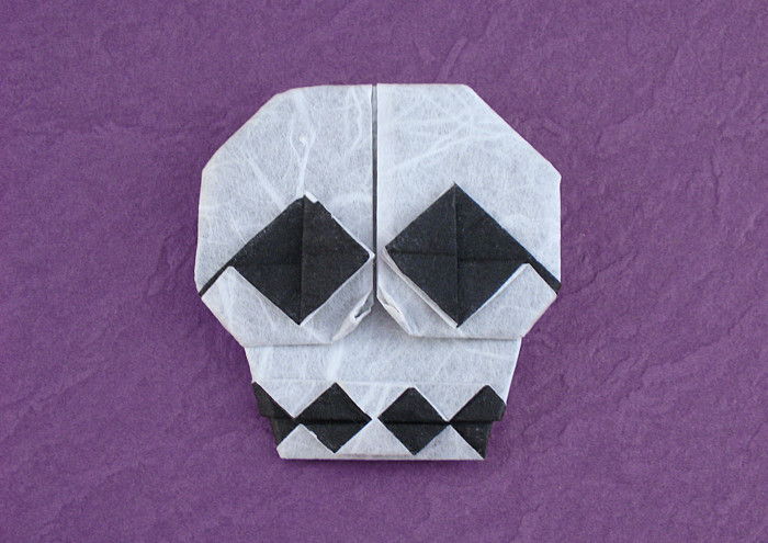 Origami Skull by Ryo Aoki folded by Gilad Aharoni