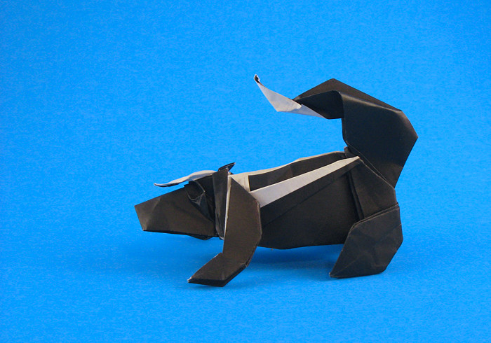 Origami Skunk by Marc Kirschenbaum folded by Gilad Aharoni