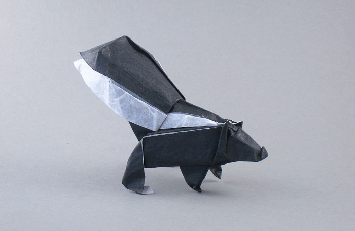 Origami Skunk by Robert J. Lang folded by Gilad Aharoni