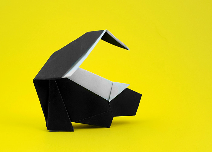 Origami Skunk by Marc Kirschenbaum folded by Gilad Aharoni