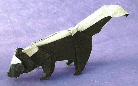 Origami Skunk by John Montroll folded by Gilad Aharoni