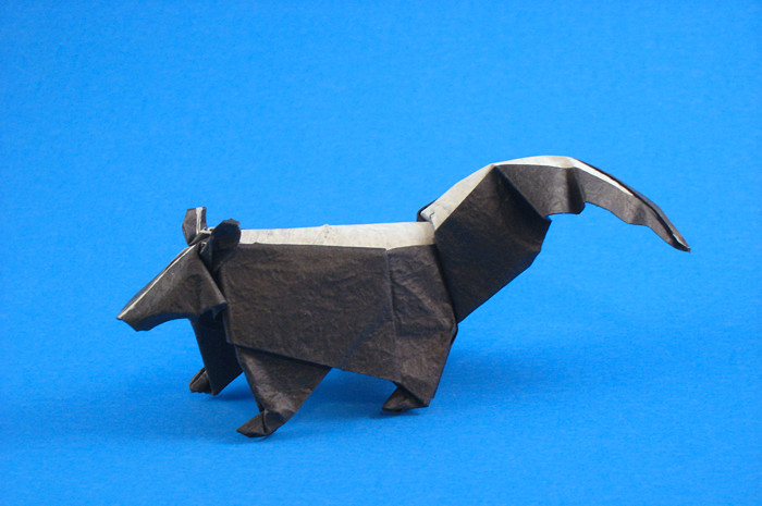 Origami Skunk by John Montroll folded by Gilad Aharoni